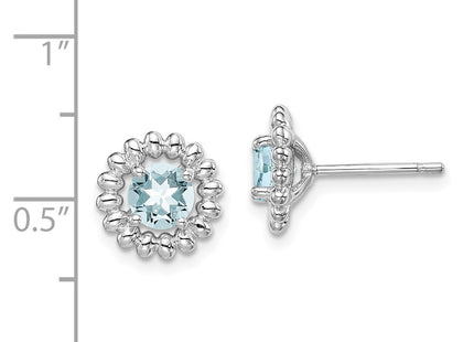 Sterling Silver Earrings Style QE14495MAR - Classique Jewelry Inc.
