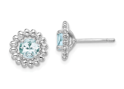 Sterling Silver Earrings Style QE14495MAR - Classique Jewelry Inc.
