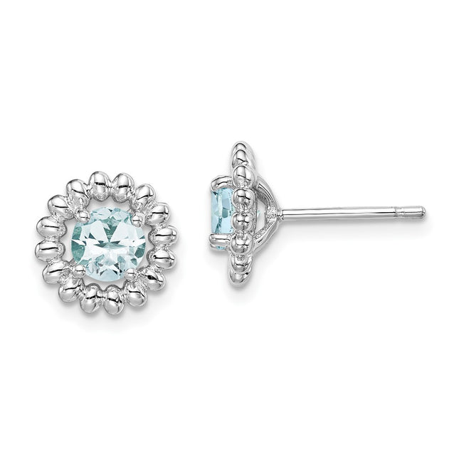 Sterling Silver Earrings Style QE14495MAR - Classique Jewelry Inc.