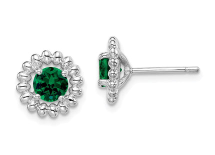 Sterling Silver Earrings Style QE14495MAY - Classique Jewelry Inc.
