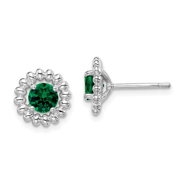Sterling Silver Earrings Style QE14495MAY - Classique Jewelry Inc.