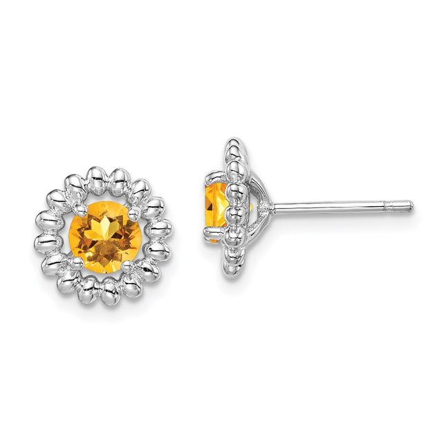 Sterling Silver Earrings Style QE14495NOV - Classique Jewelry Inc.