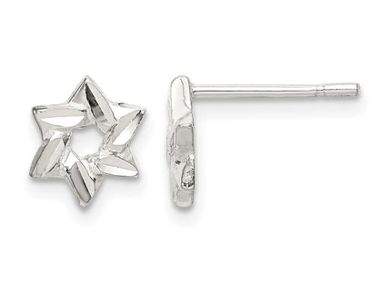 Sterling silver star earrings