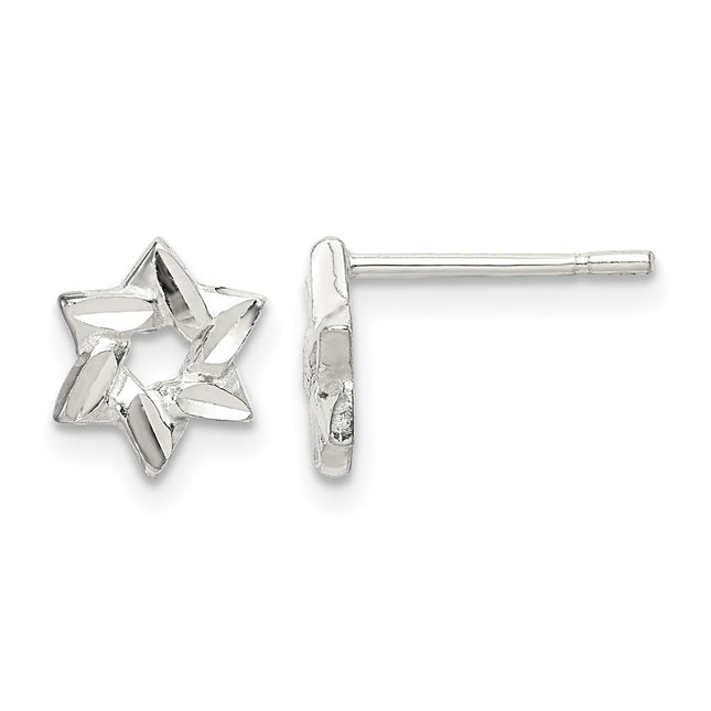 Sterling silver star earrings