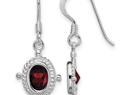 Sterling silver garnet earrings