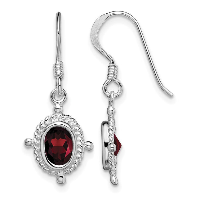 Sterling silver garnet earrings