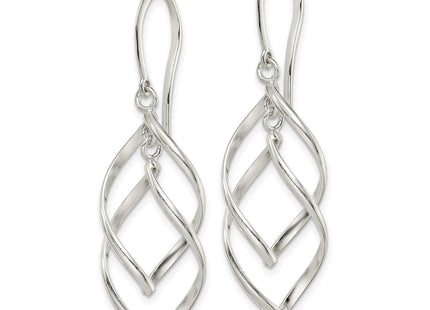Sterling silver drop earrings, alternate view