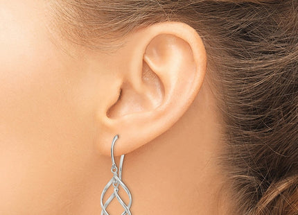 Sterling silver drop earrings, another view