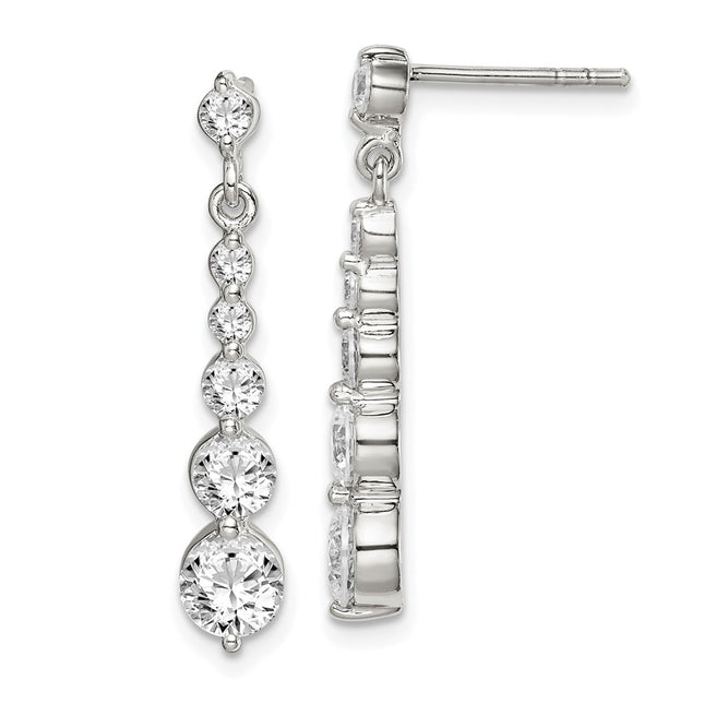 Sterling Silver Earrings Style QE14617 - Classique Jewelry Inc.