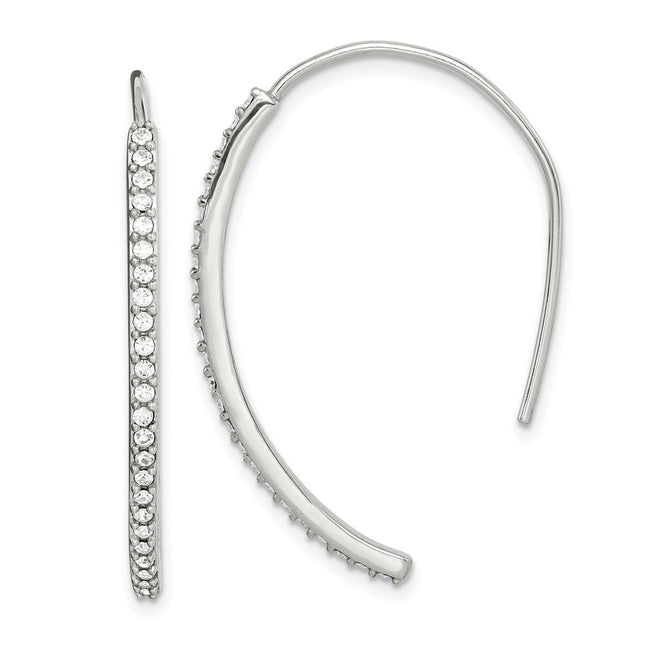 Sterling Silver Earrings Style QE14773 - Classique Jewelry Inc.