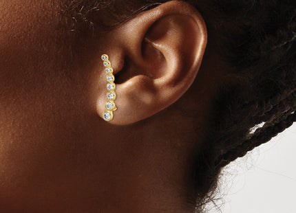 SS/Gold Plated Earrings Style QE14810 - Classique Jewelry Inc.
