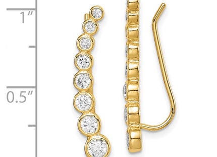 SS/Gold Plated Earrings Style QE14810 - Classique Jewelry Inc.
