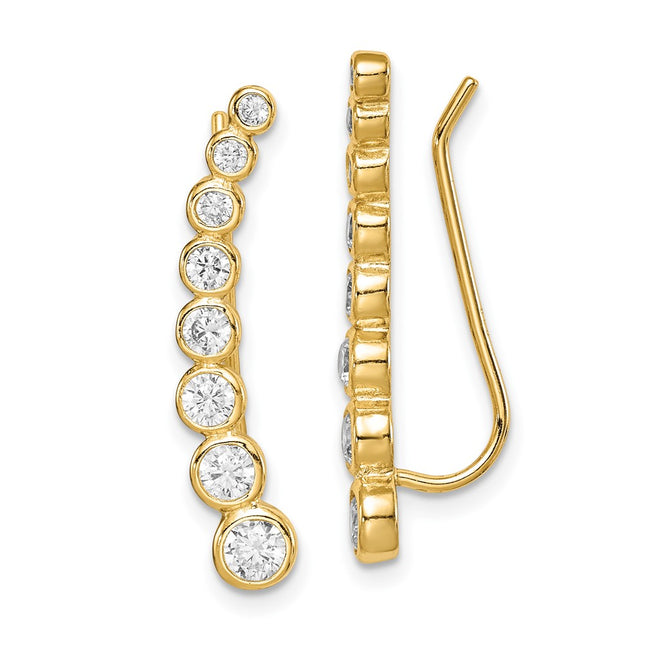 SS/Gold Plated Earrings Style QE14810 - Classique Jewelry Inc.
