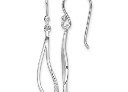 Sterling silver cubic zirconia drop earrings