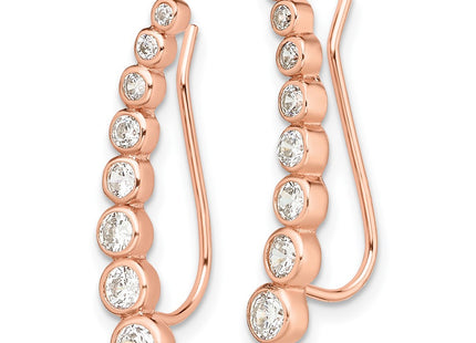SS/Rose Plated Earrings Style QE14830 - Classique Jewelry Inc.