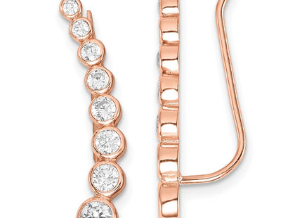 SS/Rose Plated Earrings Style QE14830 - Classique Jewelry Inc.
