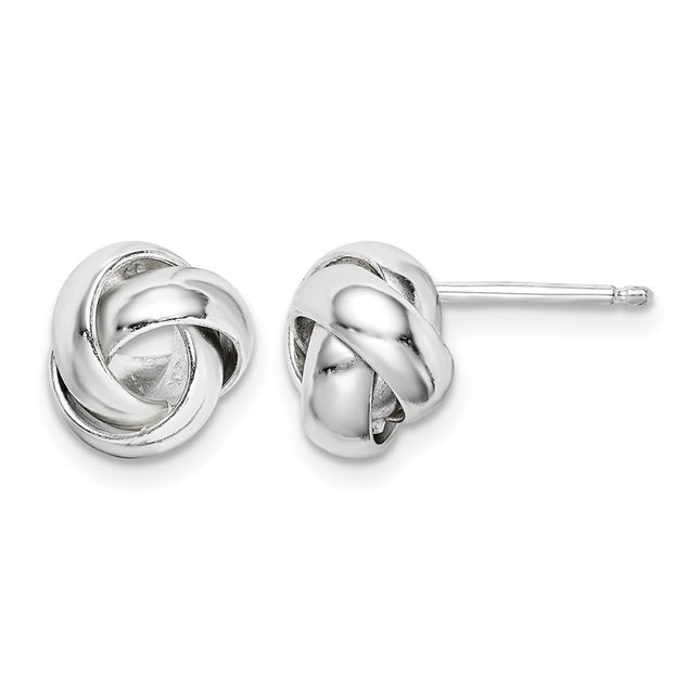 Sterling silver knot earrings