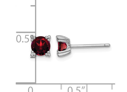Sterling silver garnet earrings, further view