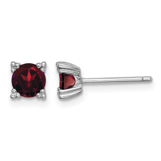 Sterling silver garnet earrings