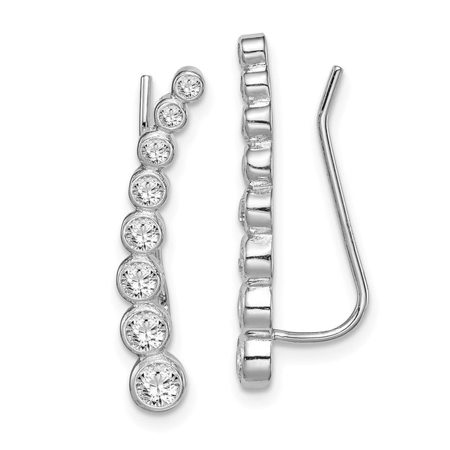 Sterling Silver Earrings Style QE15146 - Classique Jewelry Inc.