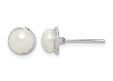 Sterling silver pearl earrings