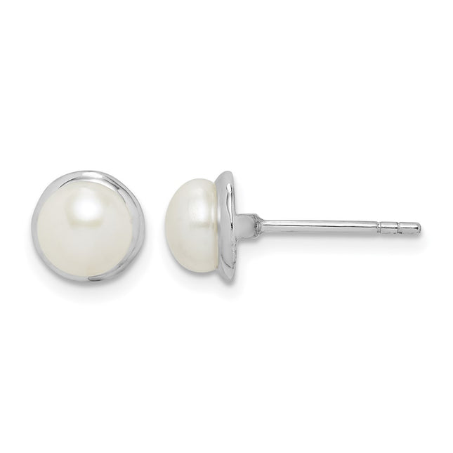 Sterling silver pearl earrings