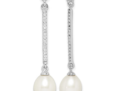 Sterling silver cubic zirconia drop earrings