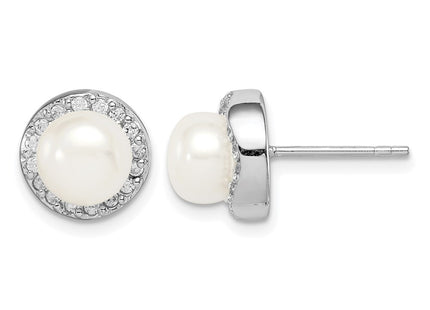 Sterling silver cubic zirconia earrings