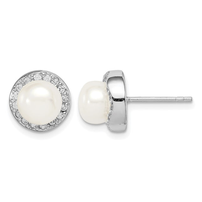 Sterling silver cubic zirconia earrings