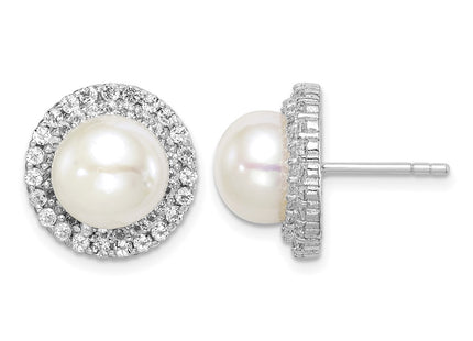 Sterling silver cubic zirconia earrings