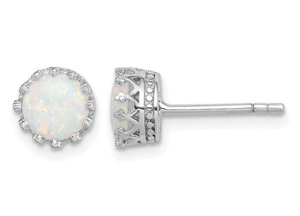 Sterling silver opal earrings