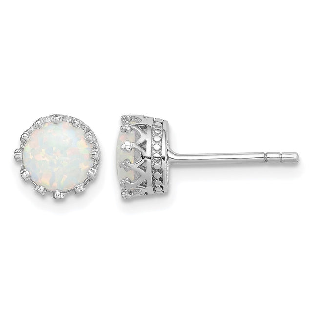 Sterling silver opal earrings