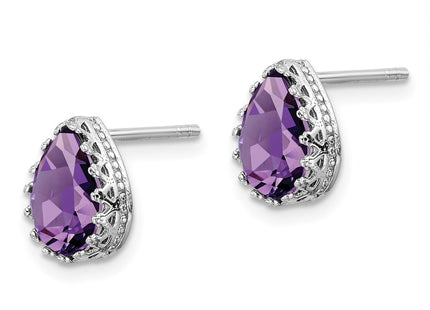 Sterling Silver Earrings Style QE15383AM - Classique Jewelry Inc.