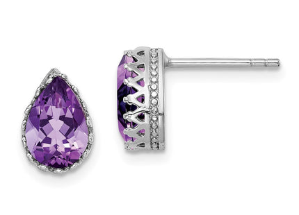 Sterling Silver Earrings Style QE15383AM - Classique Jewelry Inc.
