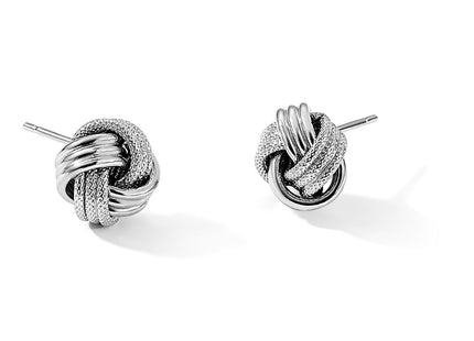 Sterling silver knot earrings