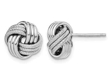 Sterling silver knot earrings