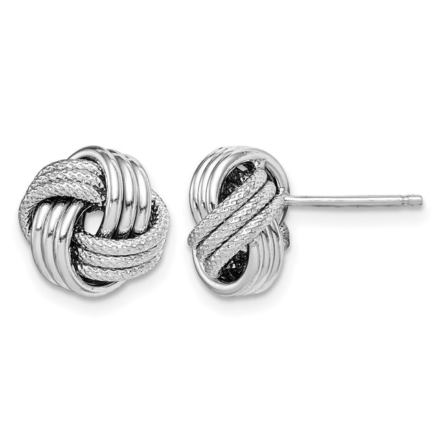 Sterling silver knot earrings