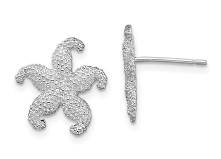 Sterling silver starfish earrings
