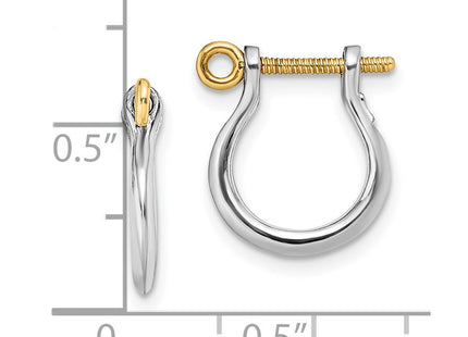 Silver/14k Two-Tone Earrings Style QE15536G - Classique Jewelry Inc.