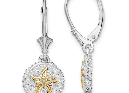 Silver/14k Two-Tone Earrings Style QE15538G - Classique Jewelry Inc.