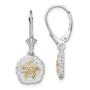 Silver/14k Two-Tone Earrings Style QE15538G - Classique Jewelry Inc.
