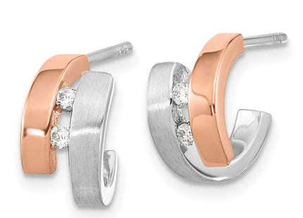 SS/Rose Plated Earrings Style QE15636 - Classique Jewelry Inc.