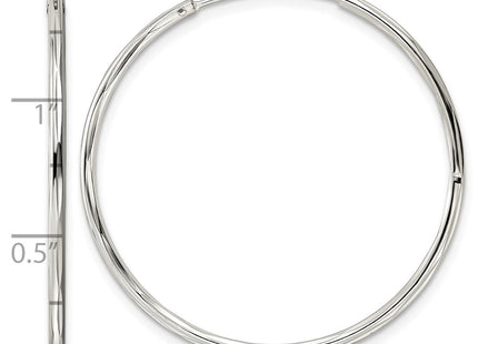 Sterling silver hoop earrings, further view