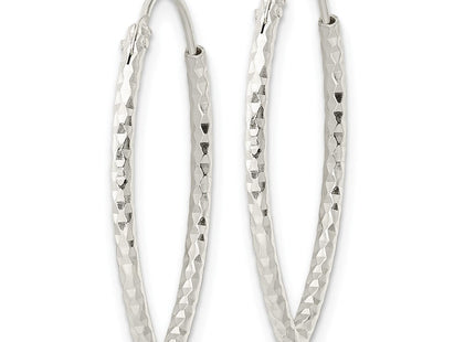 Sterling Silver Polished D/C Endless Hoop Earrings (Style QE15825)