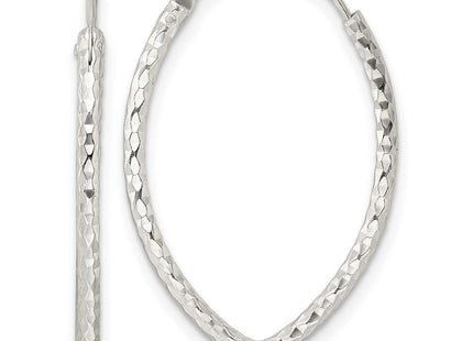 Sterling Silver Polished D/C Endless Hoop Earrings (Style QE15825)