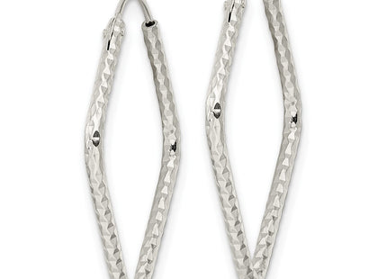 Sterling silver hoop earrings, alternate view