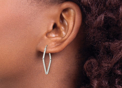 Sterling silver hoop earrings, another view