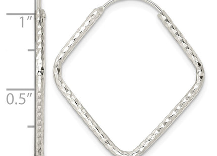 Sterling silver hoop earrings, further view