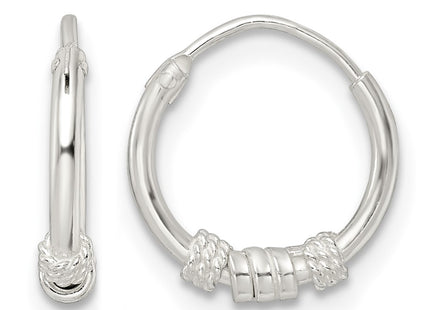 Sterling silver circle hoop earrings