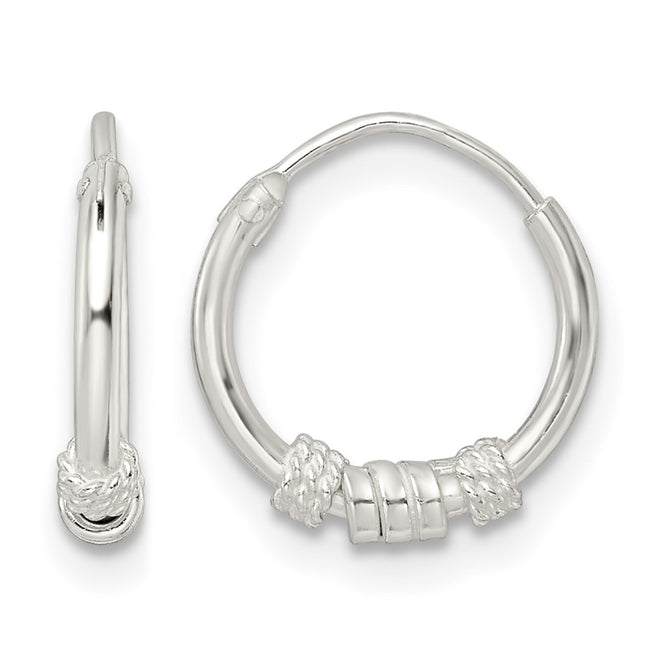 Sterling silver circle hoop earrings